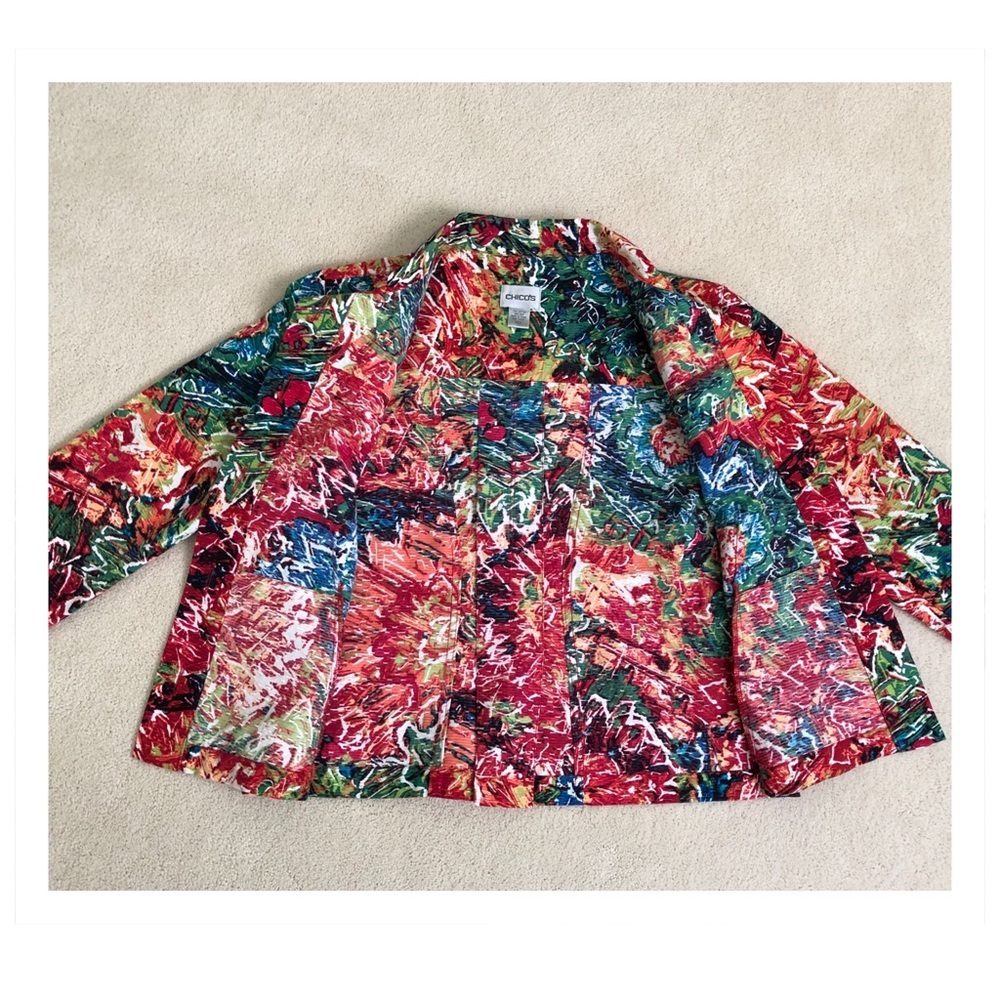 Chico’s silk/cotton blend shirt/jacket - Picture 4 of 8